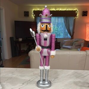 Pink and Silver Nutcracker Soldier
